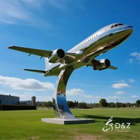 Monument d'aviation d'entreprise - Sculpture personnalisée d'avion de passagers pour les campus d'entreprises