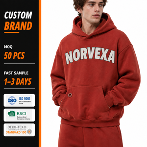 Sudadera con Capucha de Algodón Personalizada, Prelavada, 100% Felpa Orgánica de Alto Gramaje, Fabricante OEM Premium, Bajo MOQ, Sudaderas con Capucha Estampadas - Product Image 1