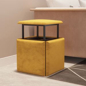 Taburete Plegable Multifuncional Tipo <span class=keywords><strong>Cubo</strong></span> de <span class=keywords><strong>Rubik</strong></span> para el Hogar, Mueble Auxiliar para Sala de Estar, Taburete Auxiliar para Cocina - Product Image 5