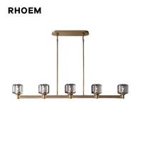 Lustre linéaire RHOEM, lustre en cristal pour salle à manger, salon, villa, luminaire suspendu, décoration d'éclairage de luxe pour la maison