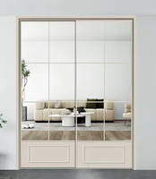 Porte coulissante en verre à cadre étroit en aluminium, style minimaliste moderne, isolation acoustique pour chambre, salon, balcon, cloison intérieure
