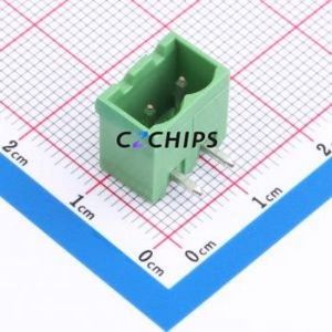796644-2 Plug-in Terminal Block Through hole Component (THT),P=5mm Connector 5mm Green Straight Pin 2P - Product Image 1