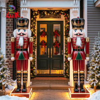 Décorations de Noël géantes en fibre de verre, casse-noisettes soldats, 100/150/180 cm, pour l'extérieur et la maison, vente en gros
