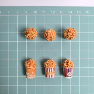 100 PIÈCES EN GROS Modèles de Popcorn Miniatures en Résine, Cabochons Kawaii en Résine pour Artisanat DIY, Décoration de Maison de Poupée, Mini Aliments, Micro-Paysages - Product Image 4