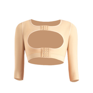 Vêtement de compression post-chirurgical pour femmes, manches longues, haut en jersey de spandex pour liposuccion, augmentation mammaire, lingerie de maintien - Product Image 1