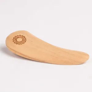 ODM grosir OEM spatula/spatula wajah kayu kecil sederhana kosmetik untuk penggunaan kosmetik pabrik