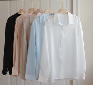 <span class=keywords><strong>Camicia</strong></span> in <span class=keywords><strong>Lino</strong></span> a Maniche Lunghe da <span class=keywords><strong>Donna</strong></span> Primavera/Estate, Vestibilità Regolare Semplice, Traspirante, Casual, Top da Indossare Sopra - Product Image 1