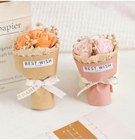 LUYI - Mini Bouquet de Roses de Poche, Fleurs de Savon Portables, Souvenir de Gypsophile, Cadeau pour la Saint-Valentin, la Fête des Mères, Pâques, pour Petite Amie