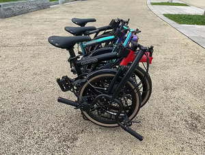 CRANSTON 16 inç R9 tri-katlanır bisiklet 9 hız yüksek kalite çelik çerçeve gökkuşağı gü<span class=keywords><strong>m</strong></span>üş Y bar <span class=keywords><strong>M</strong></span> bar 9S Mini katlanır bisiklet - Product Image 5