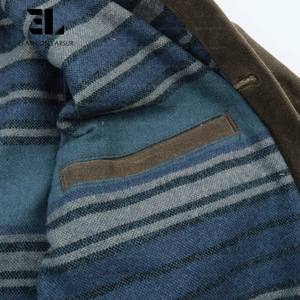 LARSUR kustom pabrik berat dilapisi lilin bebek jaket kanvas berburu dengan selimut berjajar jaket pengendara motor - Product Image 5