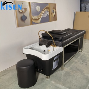 Kisen En gros Lit de lavage de cheveux avec bac à shampoing massant, Meuble de salon de coiffure de qualité supérieure - Product Image 1