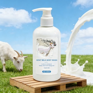 Gel Douche au Lait de Chèvre Marque Blanche 500ml Acide Hyaluronique Basse Masse Moléculaire Anti-Âge Éclaircissant Nourrissant pour Femmes Tous Types de Peau - Product Image 2