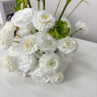 DKB 30cm Mini Flower Ball Weiß Künstliche Dahlia Rose und Calla Lily Mixed Flower Ball Herzstück für Hochzeits dekoration