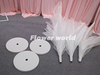 Décoration de table pour fête, maison, bureau, hôtel, nouveau produit, fleurs artificielles en gaze blanche, centres de table pour mariage