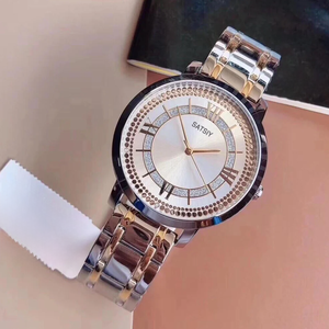 <span class=keywords><strong>Montre</strong></span> de luxe pour femme <span class=keywords><strong>Guess</strong></span> W0933L3, boîtier <span class=keywords><strong>en</strong></span> acier inoxydable plaqué <span class=keywords><strong>or</strong></span> rose 40 mm, design simple, chronographe à aiguilles, 30 m WR, quartz - Product Image 5