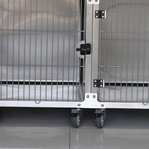 กรงสุนัข สุนัข สั่งทําพิเศษ วางซ้อนกันได้ เสียงต่ํา กรงสุนัขสแตนเลส มุมโค้งมน กรงสุนัขสําหรับสัตว์เลี้ยงทําความสะอาดง่าย - Product Image 4