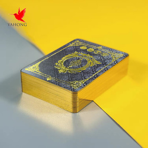 custom playing cards both sides gold foil acrylic 100% plastic playing cards