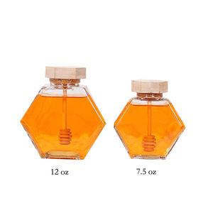 Tarro de Miel Hexagonal de Vidrio - Product Image 4