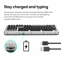 ALTO KEYS K98M Amber Series AI Keyboard Mekanik Plastik ABS Backlit Monokrom Nirkabel BT PS/2 yang Dapat Disesuaikan dan Dapat Ditukar (Hot-Swappable)