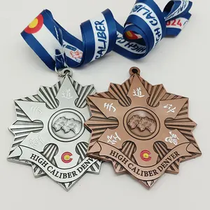 Médailles personnalisées de haute qualité trophée métal sport karaté gymnastique miraculeuse Cricket musculation Bjj échecs médailles de dynamophilie