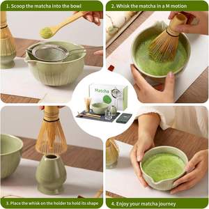 Juego de Batidores de Matcha Más Vendido, 10 Piezas, Incluye Tazón de Cerámica, Colador de Té, Taza Medidora, Ecológico, para Ceremonia del Té - Product Image 4