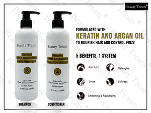 <span class=keywords><strong>Champú</strong></span> suavizante para la reparación del cabello de queratina diaria, suave, nutritivo, hidratante, líquido sin silicona, no irritante, cuero cabelludo sensible - Product Image 4