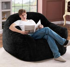 <span class=keywords><strong>Divano</strong></span> Pouf Gigante Quadrato dal Design Unico con Imbottitura in Spugna, Oversize <span class=keywords><strong>per</strong></span> Soggiorno di Appartamento - Product Image 3