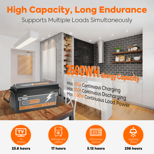 Batería de Iones de Litio Recargable PowMr EU DDP de 100 Ah, 25,6 V, 2560 Wh, Compatible con Almacenamiento de Energía en Paralelo y en Serie, Batería Solar - Product Image 3