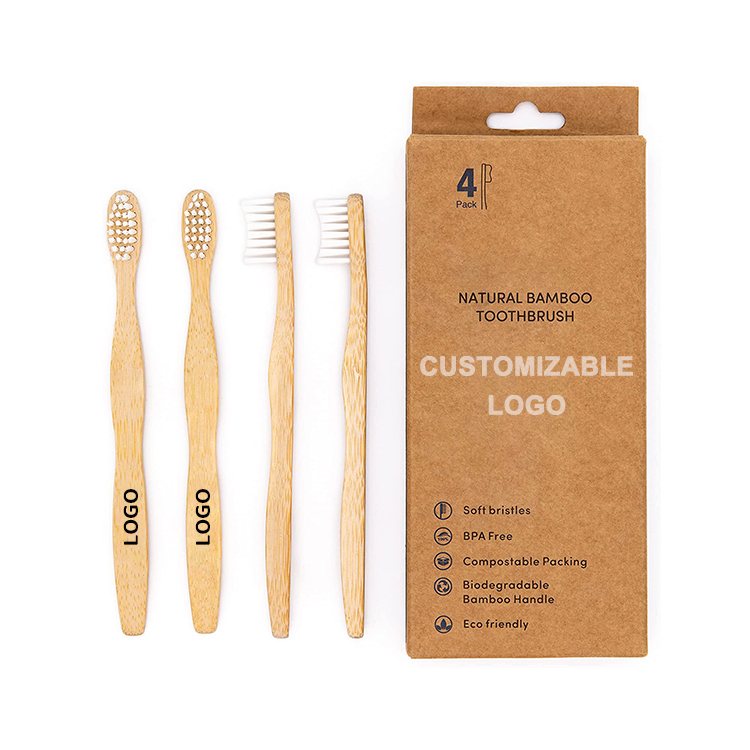 100 Biodegradable Bamboo Toothbrush with Castor