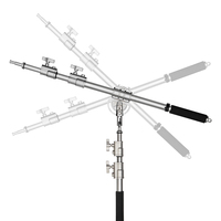 Lengan Teleskopik Studio Foto Stainless Steel MF-01 94-232cm 37"- 91" untuk Lampu Atas Studio Flash Strobe Profesional