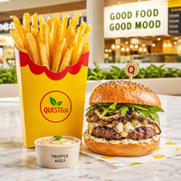 Boîte à frites en carton blanc de qualité alimentaire, imprimée sur mesure, paniers à frites en carton de 14pt-20pt en gros pour les chaînes de restauration rapide