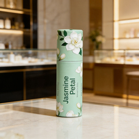Tube en papier recyclable personnalisé 2-en-1 pour baume à lèvres, parfum solide, déodorant en stick |   Emballage cosmétique écologique double