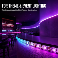 Bande LED RGB magique 5V WS2812 IC 60LEDs/m IP20 IP67 IP68 Décoration intérieure et extérieure Bande LED RGB adressable WS2812