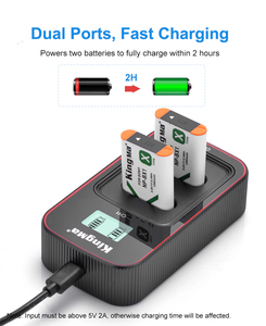 ชุดอุปกรณ์ชาร์จแบตเตอรี่ KingMa NP-BX1 สำหรับกล้อง Sony Cyber-shot ZV-1 <span class=keywords><strong>II</strong></span> <span class=keywords><strong>RX100</strong></span> VII VI V IV III AS300 X3000 ZV1 อุปกรณ์เสริมสำหรับกล้องวิดีโอบล็อก - Product Image 6
