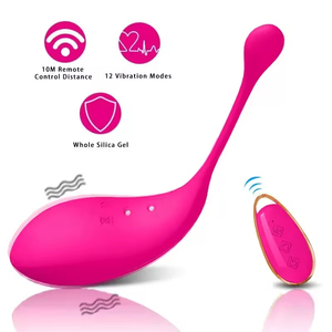 Vibrador al por mayor de silicona recargable, impermeable, con 10 frecuencias, para masturbación femenina y ejercicios de Kegel, con control remoto. - Product Image 3