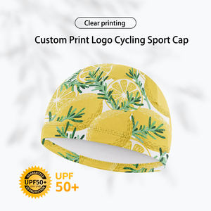 Boné de caveira para ciclismo de corrida e corrida de poliéster esportivo com logotipo impresso de sublimação personalizado de alta qualidade verão UPF 50+ - Product Image 2