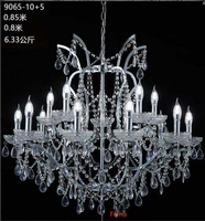 Nouveau Design Fournitures De Mariage Or Argent Lustre Métal Fer Placage Cristal Lustre Pendentif Lumière