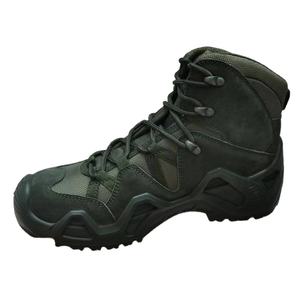 Bottes tactiques de randonnée mi-hautes personnalisées TSB07 en cuir de vachette robustes, bottes courtes vertes AK - Product Image 1