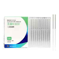 Aiguilles d'acupuncture stériles en acier inoxydable avec manche plat, 100 pièces/boîte, aiguilles d'acupuncture de médecine traditionnelle chinoise
