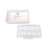 Boîte cadeau en plastique transparent personnalisée pour 8 chocolats à la truffe avec inserts pour bonbons et friandises