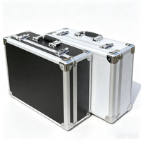 Kotak Penyimpanan Kamera Profesional Murah, Kotak Aluminium Hitam Keras Dengan Busa Bersekat 46x35x17cm
