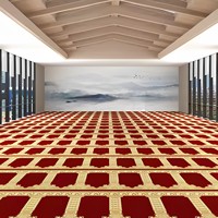 Tapis de prière personnalisé en peluche antidérapant pour mosquée, noué à la main en polyester, taille et motif personnalisables