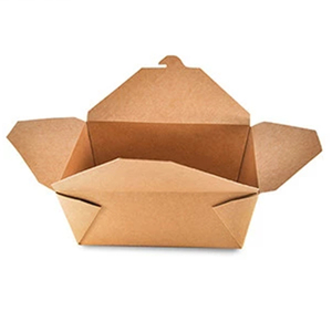 Caja de Papel Kraft Desechable de Grado Alimenticio para Empacar Comida Rápida - Product Image 2