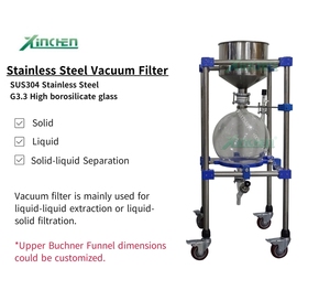 Bucher hút chân không hút Phễu lọc nước với 100L thu thập <span class=keywords><strong>Flask</strong></span> thép không gỉ và thủy tinh borosilicate cao - Product Image 6