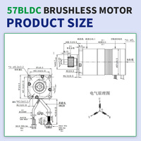 Moteur CC sans balais RB 57 mm, haute puissance, couple élevé, 1100 mN.m, 12 V 24 V, BLDC circulaire