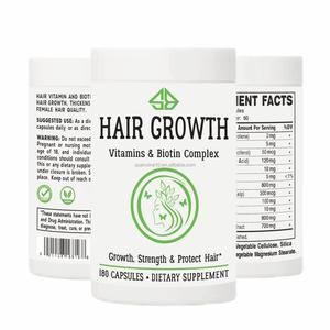 Suplemento para el Crecimiento del Cabello para Mujeres, Vitamina Biotina, Mejora la Calidad del Cabello, Aumenta el Volumen, Previene la Caída del Cabello, Vegetariano, 180 Cápsulas - Product Image 2