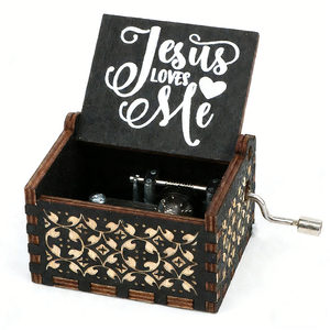 Hot Sale 8 Designs Custom Engraved Hand Crank Music <b>Box</b> DIY Wooden Music Boxes for Birthday Gifts - Product Image 6