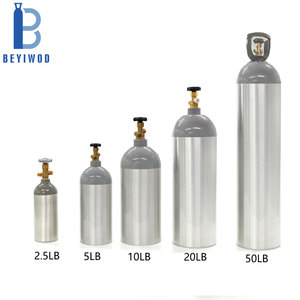 ถังอลูมิเนียมบรรจุก๊าซคาร์บอนไดออกไซด์ขนาด 20 ปอนด์ สำหรับเครื่องดื่มเบียร์โซดา พร้อมวาล์ว CGA320 - Product Image 1