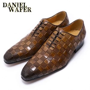 Luxurious Italian Oxford Style Handmade Patchwork Lace-up Black-brown Men's Business Custom Dress <b>Shoes</b> <b>Height</b> <b>Increasing</b> - Product Image 6