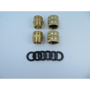 Adaptateur de tuyau d'arrosage de jardin 3/4 pouce GHT vers connecteur mâle-femelle en laiton avec raccords d'eau en plastique et en métal - Product Image 1